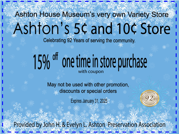 Ashton 5 and 10 Store Internet Coupon